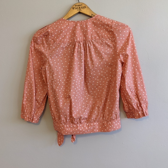 MADEWELL Wrap Top in Star Scatter Blush XS - Picture 3 of 7